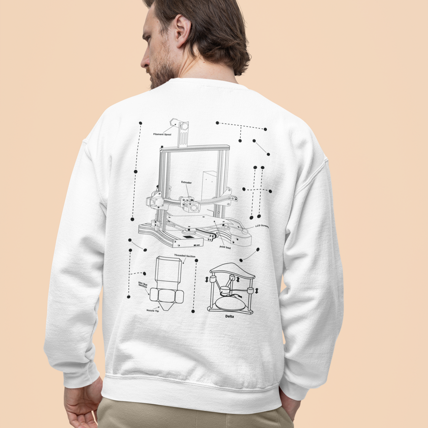 3D-Drucker Sweatshirt