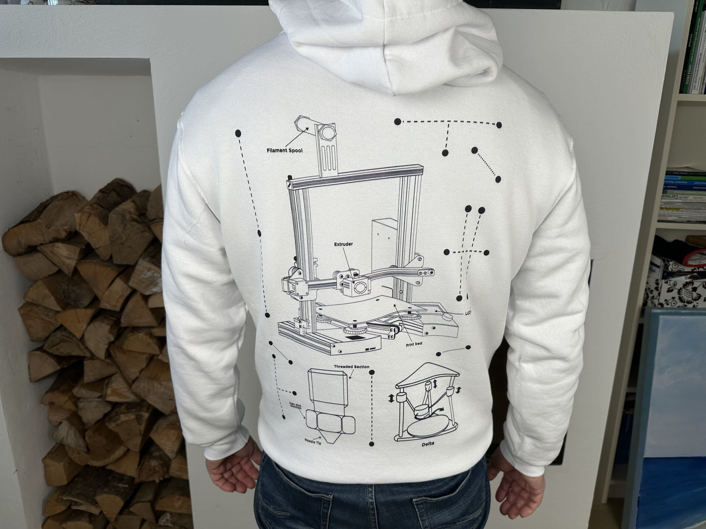 3D-Drucker Hoodie